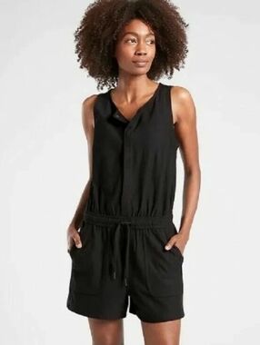 Athleta Black Farallon Romper Size S